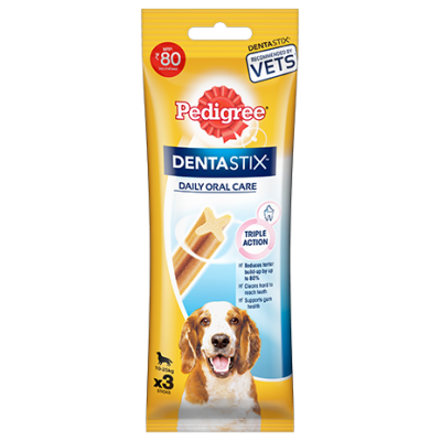 Pedigree Dentastix Treats Medium for Dog 77G